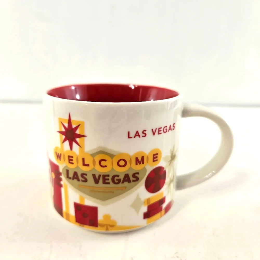 Starbucks You Are Here Collection Welcome Las Vegas 14oz 2012 Coffee Tea Mug EUC